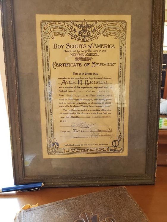 Fillmore Scouter certificate 1926.jpg